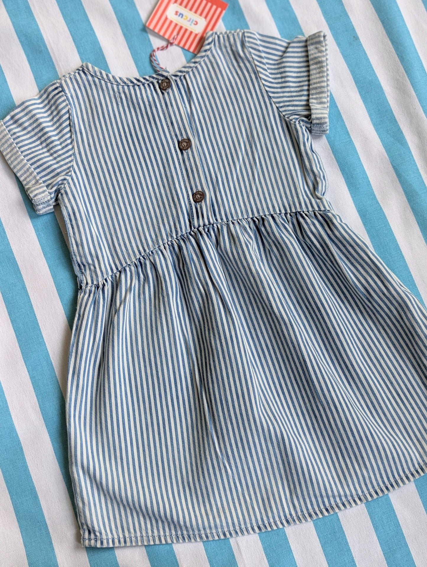 iconic striped dress, 12-18 months