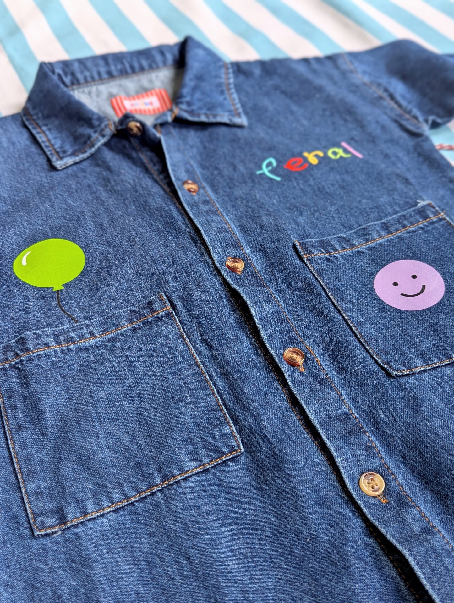 eddie feral jumpsuit with green balloon, 2-3 years