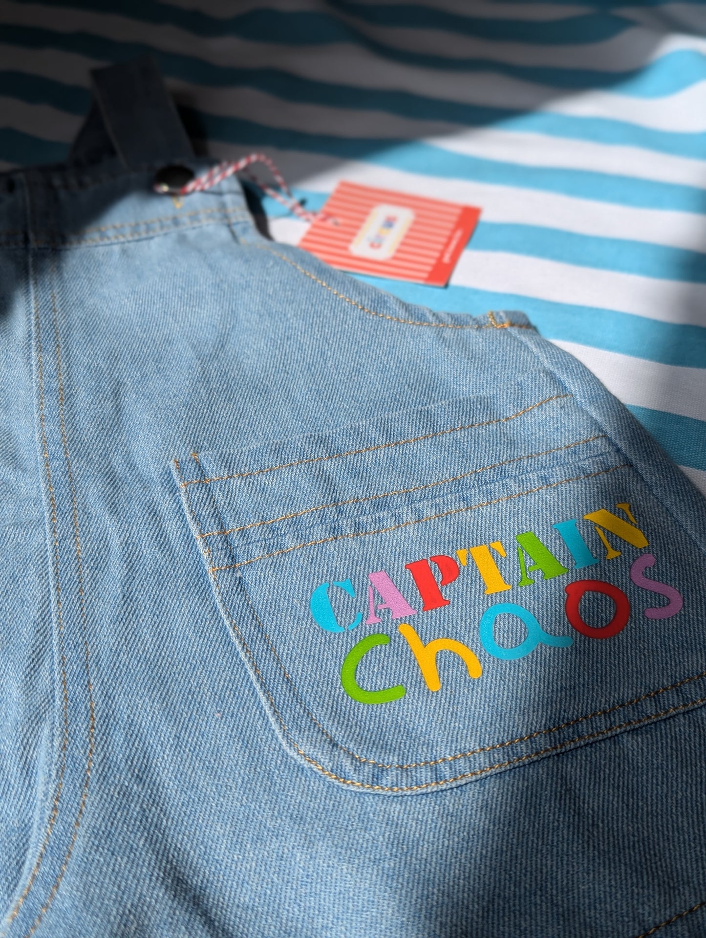 stevie short dungarees, captain chaos, 3-4 years