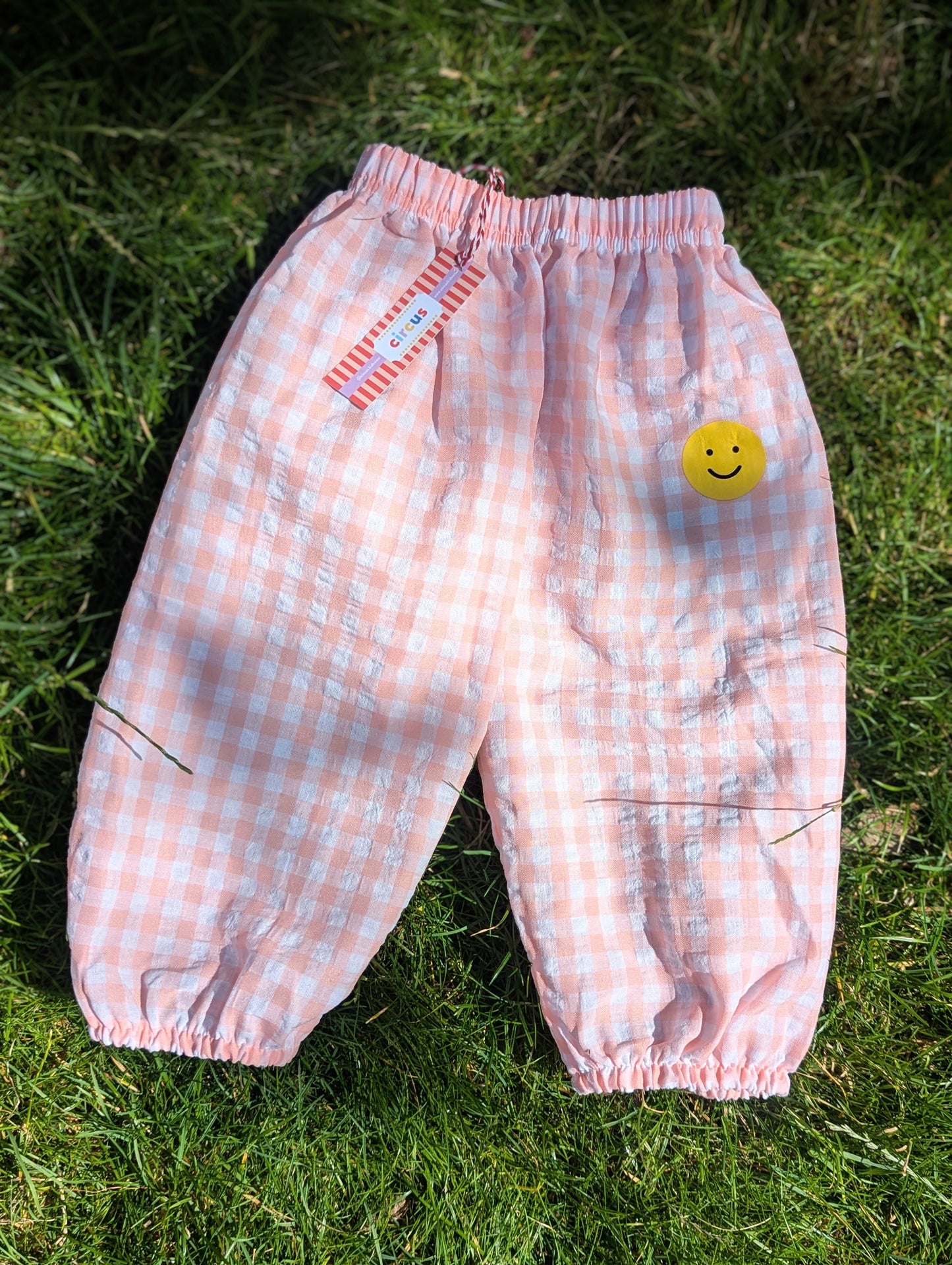 bloomin' gingham trousers, customisable