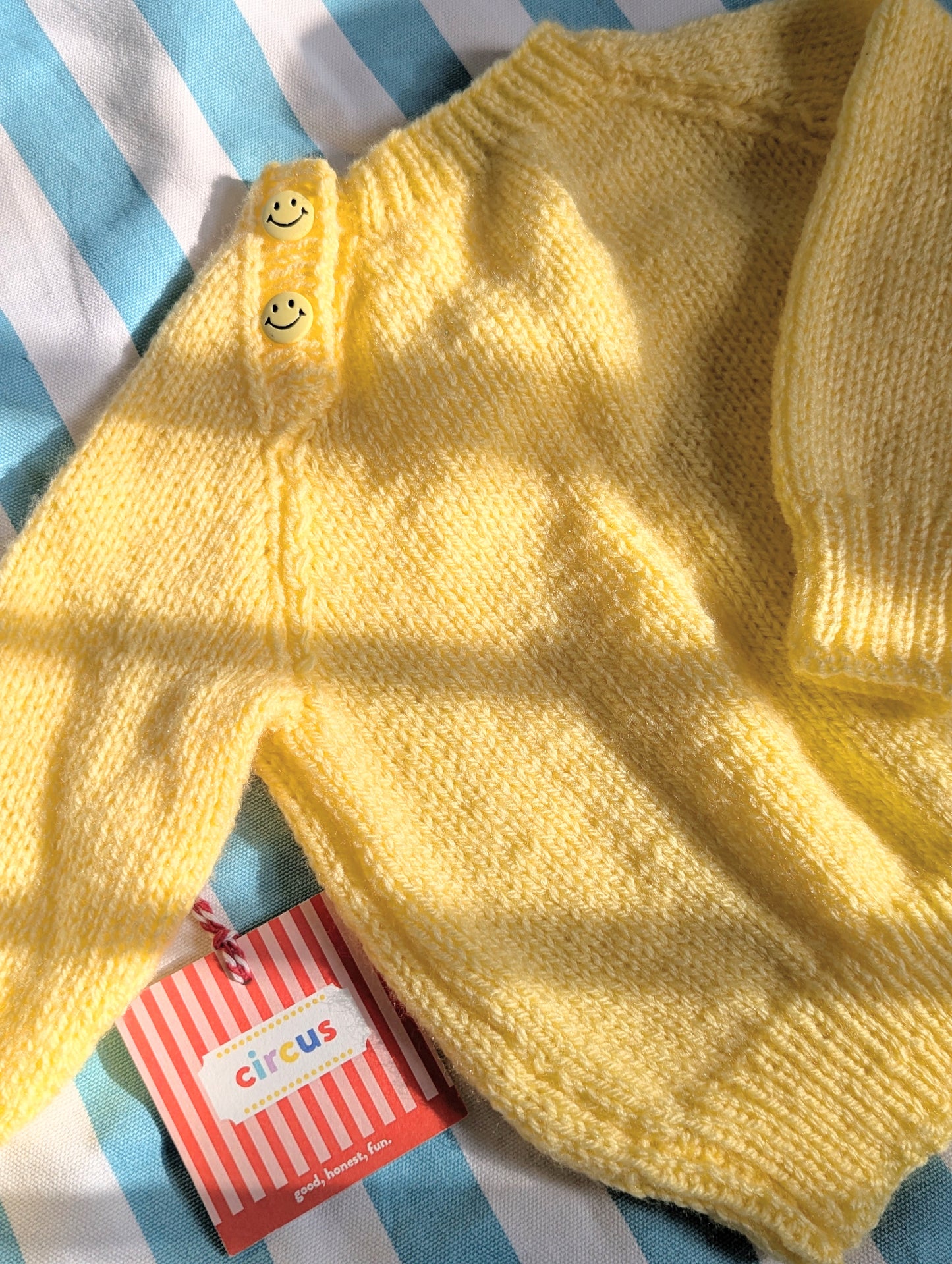 smiley sweater, 3-6 months