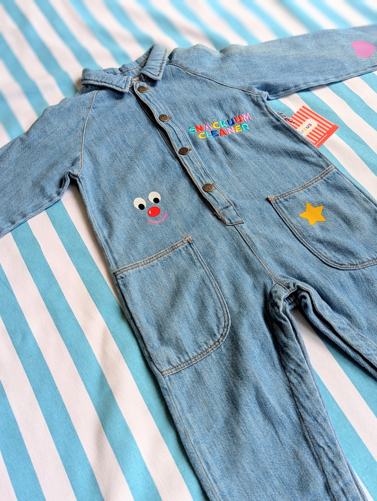 snackuum cleaner jumpsuit, 2-3 years