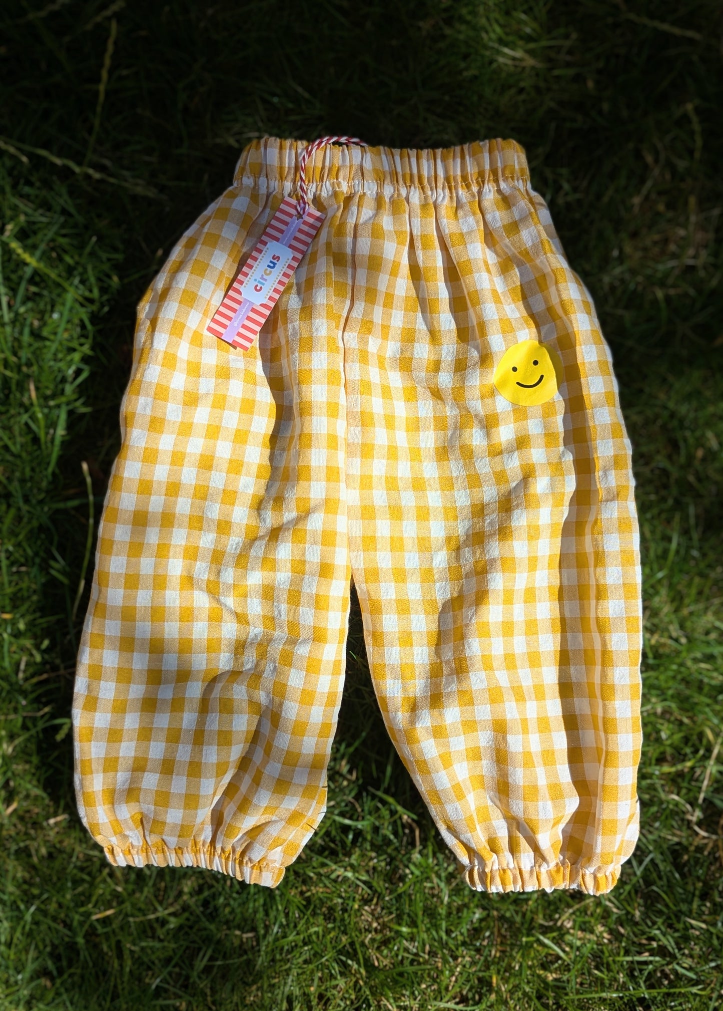 bloomin' gingham trousers, customisable