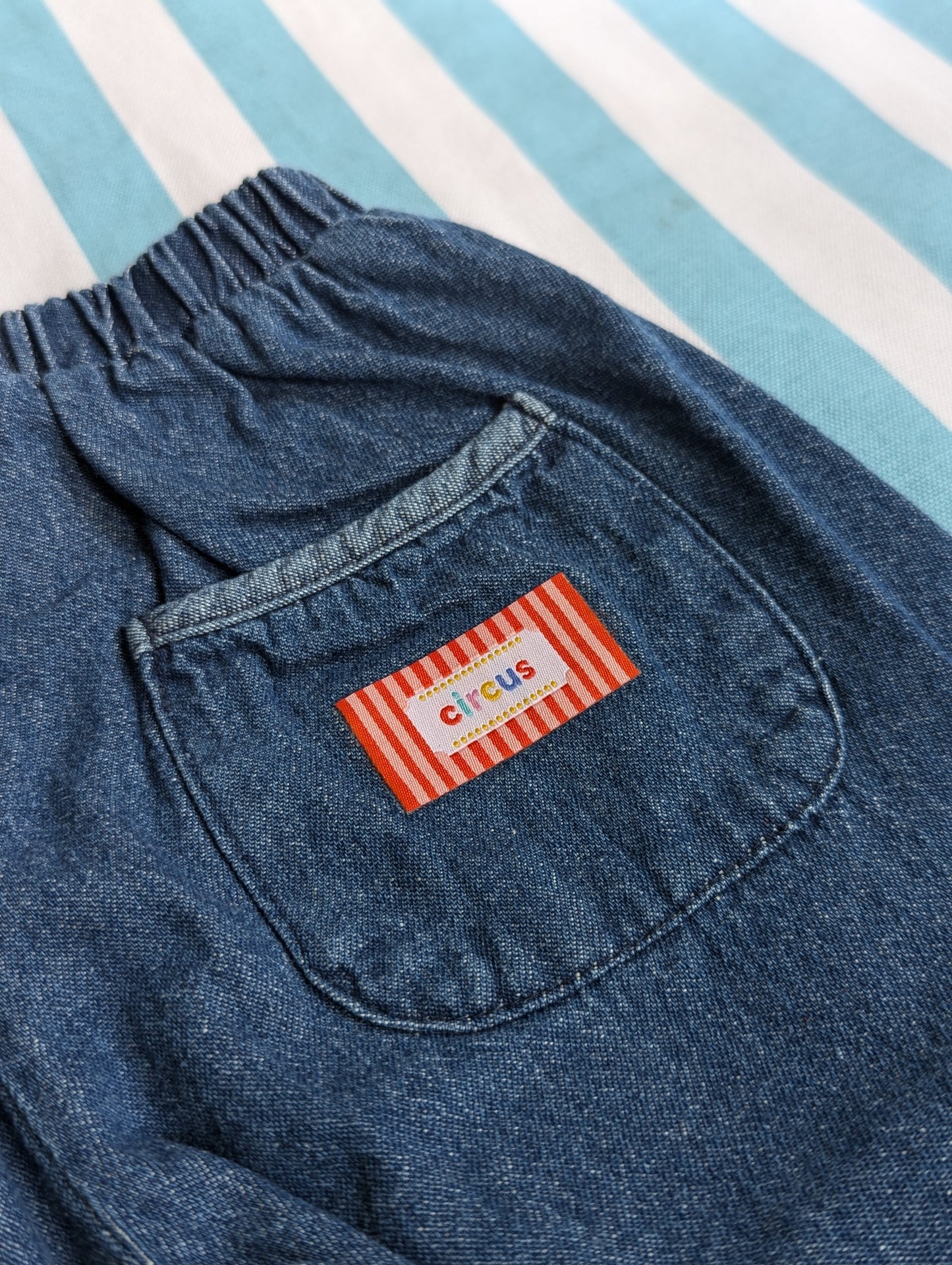 captain chaos denim joggers, 2-3 years