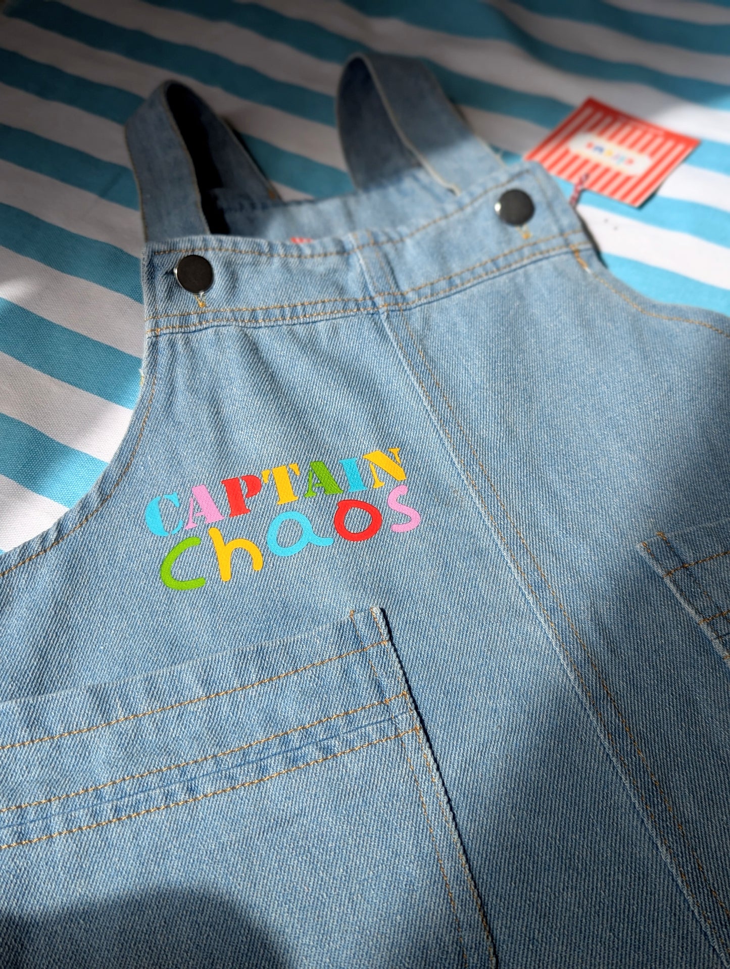 stevie short dungarees, captain chaos, 3-4 years