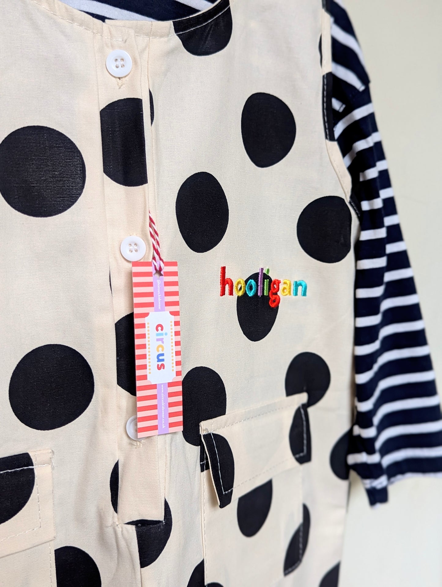 hooligan embroidered dotty romper