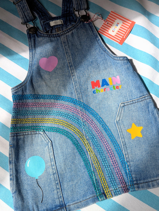 main character dungaree dress, 2-3 years