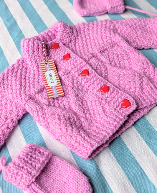 mittens cardigan, 3-6 months