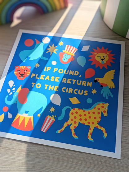 return to the circus art print