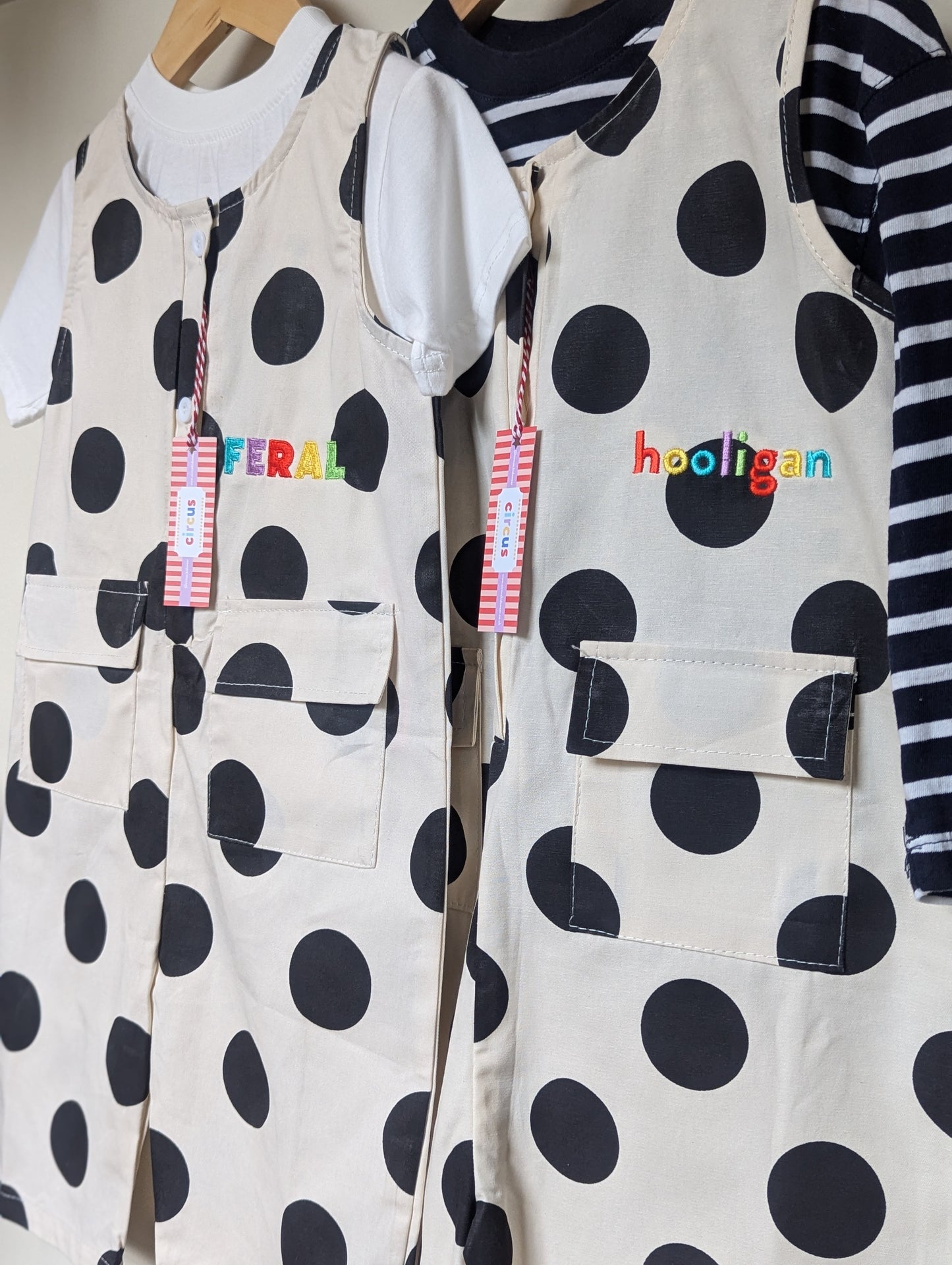 hooligan embroidered dotty romper