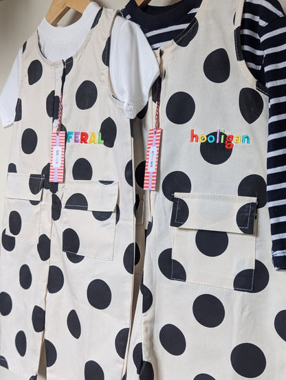 hooligan embroidered dotty romper