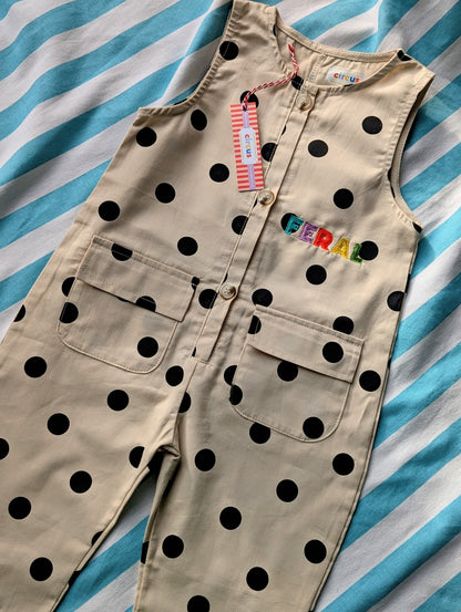 feral embroidered dotty romper