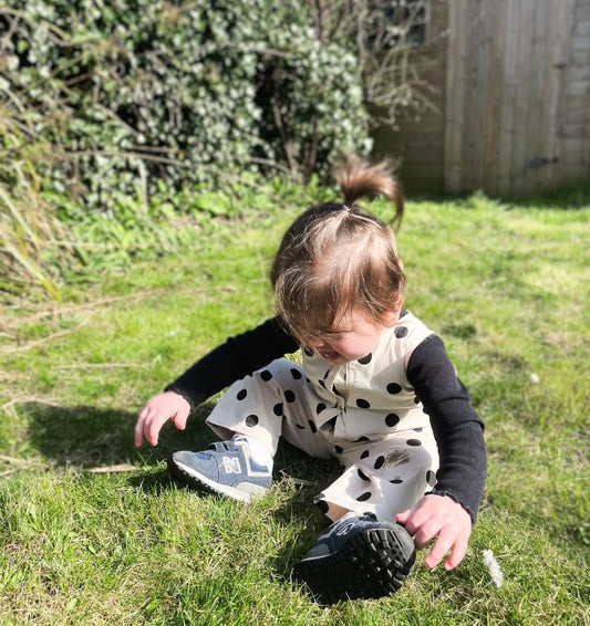 little and large dotty romper