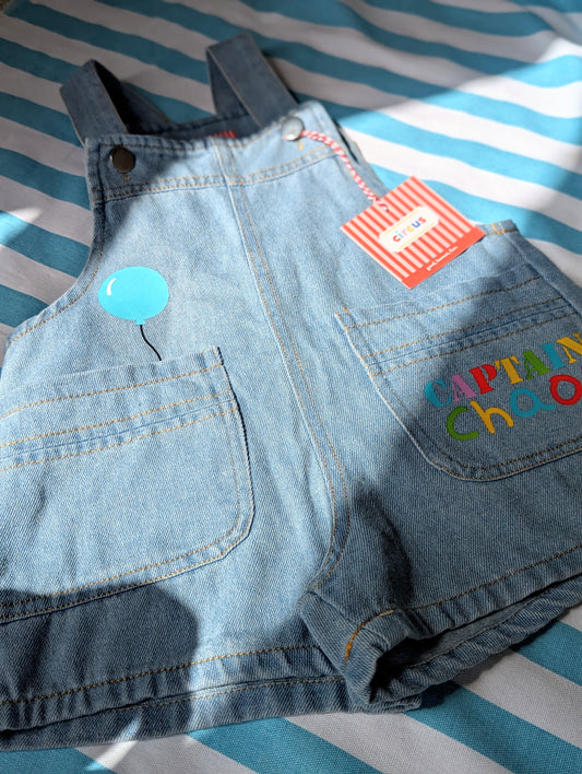 stevie short dungarees, captain chaos, 3-4 years