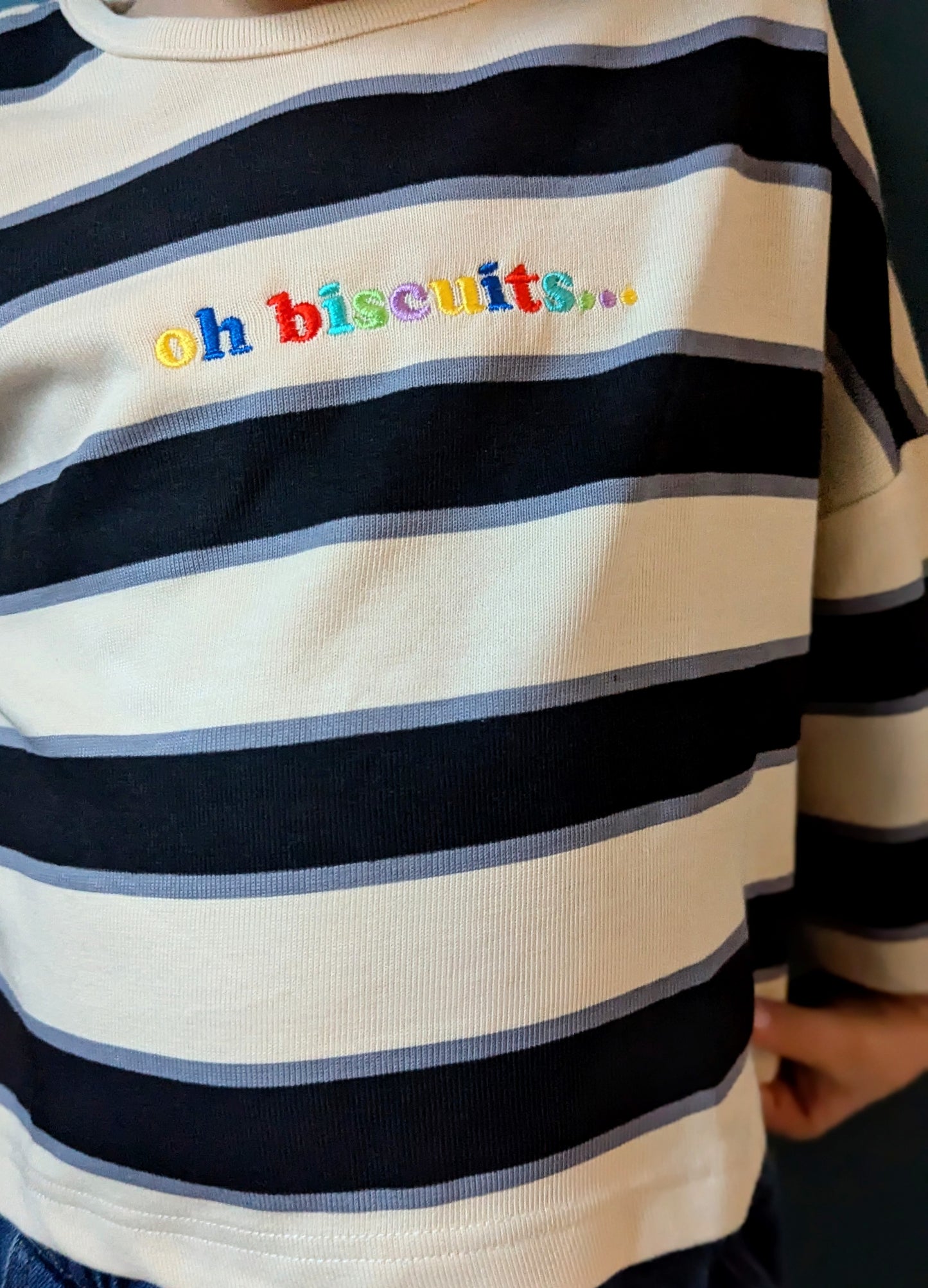 oh biscuits embroidered top