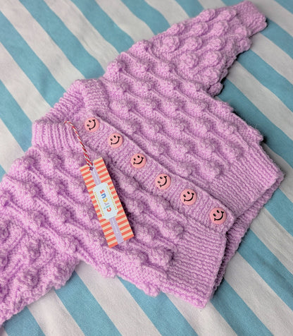 bobble cardigan, 3-6 months