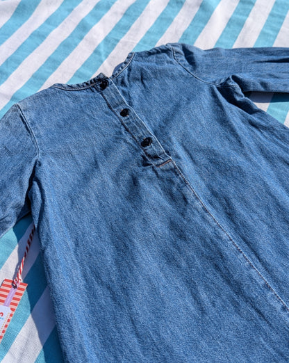 hooligan long sleeve denim dress, 2-3 years