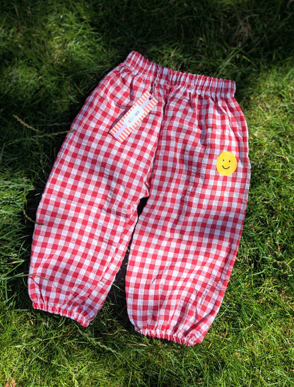 bloomin' gingham trousers, customisable